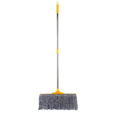 Raxwell 升级款精美不锈钢棉线宽拖把蓝白线 宽约57cm 杆长约1.2m RJTM0023