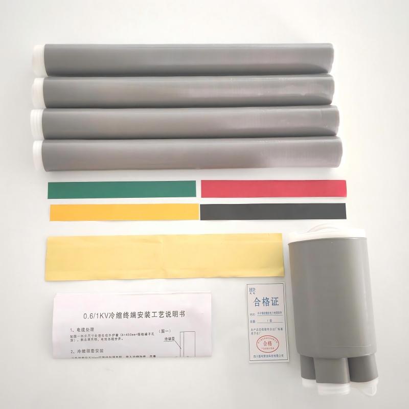 惠电智远 1.8/3kV冷缩电缆终端四芯液态硅橡胶 4*150mm²含铜金具-3KV