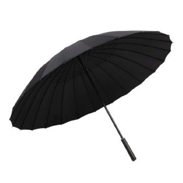 三极户外 24骨雨伞长柄雨伞 TP7017 黑色
