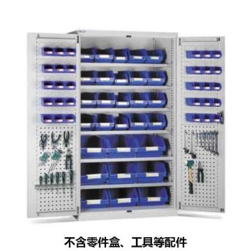 位邦 储物柜1023×550×1800mm，灰色，对开钢门柜，6层层板，门上带挂板 77.6711.01