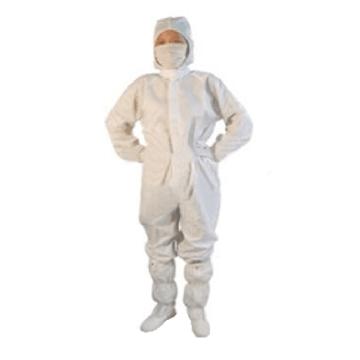 华涌 防静电连体服，HG103-4 M码 白色 四联套（连帽子，衣服，裤子，脚套） HG103-4 M码 白色