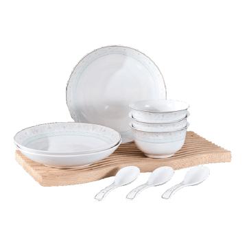 康宁餐具 9件套，波斯风情系列CB-BSFQ9-HP/KZ 规 格：4.5寸饭碗×3/8.0寸汤盘×3/小汤勺×3 CB-BSFQ9-HP/KZ
