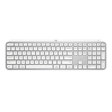 Logitech/罗技 无线蓝牙键盘超薄全尺寸 人体工学 智能背光 白色 MX keys s