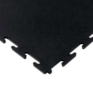 SIGCESS 方块地垫 60X60CM厚度6.5MM；明扣燕尾式 皮革纹 黑色