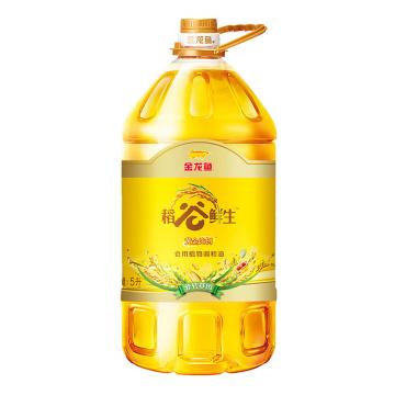 金龙鱼 食用油（一件代发） 黄金比例稻谷鲜生食用植物调和油-5L(非转)