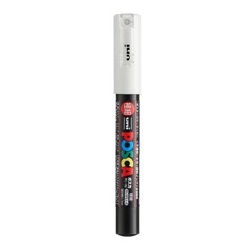 UNI 三菱POSCA马克笔极细0.7mm海报广告记号笔（10支/盒） PC-1M白色
