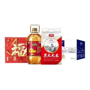 福临门 节庆组合海天/裕道府/特仑苏（一件代发） SJ-米油牛奶套餐，10.3L+6.63kg