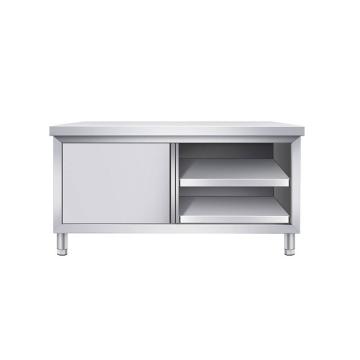 中阳 不锈钢推拉门操作台移门打荷台 1200*800*800 厚度0.8mm ZY-DHT-10