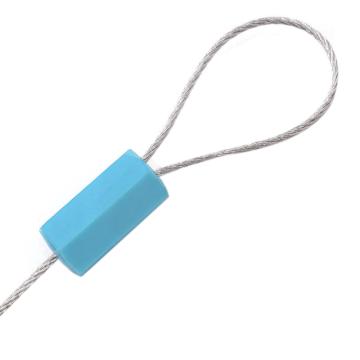 Raxwell 抽紧式钢丝封条六角头，φ1.8mm*35cm长，浅蓝色，下单备注印制内容\编码 ROPS0001