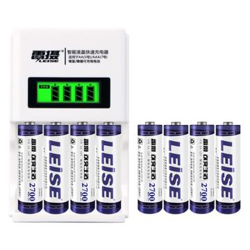 雷摄 电池充电器套装(8节5号2700毫安电池+4槽液晶充电器）适用:麦克风/玩具 LS-915A