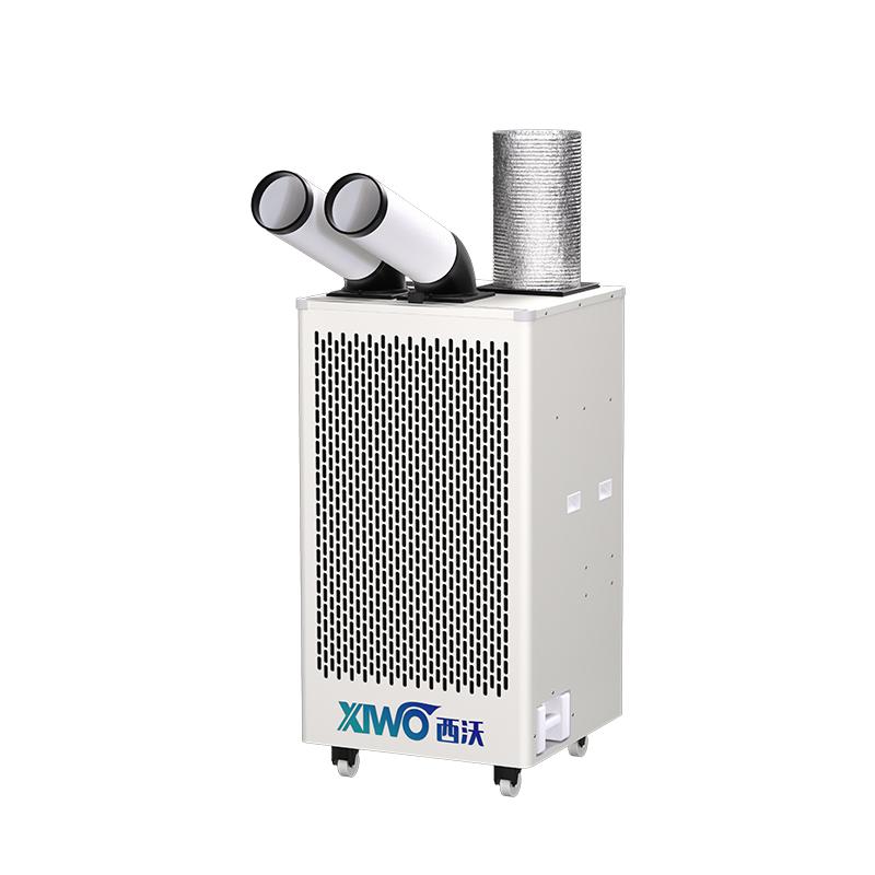 辛沃 移动式工业冷气机，制冷量4.5KW，风量900m³/h，220v，水箱容量8L，机械单冷款，双冷风管 JXDL-2