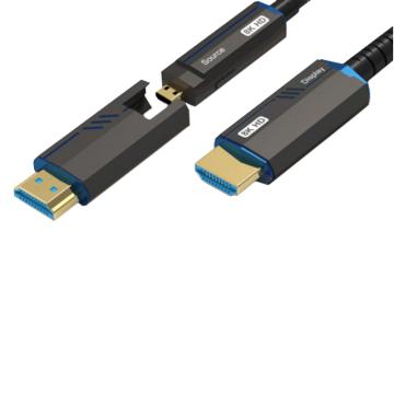 Checil HDMI线专业级8K超清光纤HDMI线2.1版（单头易穿管）15米 黑色 CC672-15