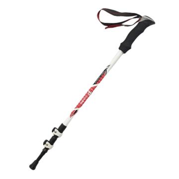 三极户外 外锁登山碳素轻便伸缩登山杖135cm TP3908 白色