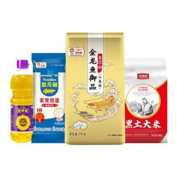 金龙鱼 节庆组合金龙鱼/福临门/裕道府（一件代发） SJ-米面油套餐,700mL+2.3kg