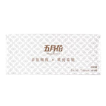 五月花 两层高级型200抽盒装面巾纸 A19616S