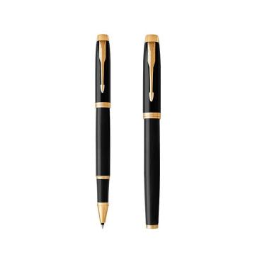 PARKER/派克 宝珠笔 IM纯黑丽雅金夹宝珠笔