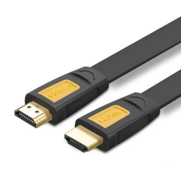 绿联 HDMI高清扁线连接线30AWG OD4.0MM 支持2K*4K 60HZ HD101 11184（黑黄头 1.5米）