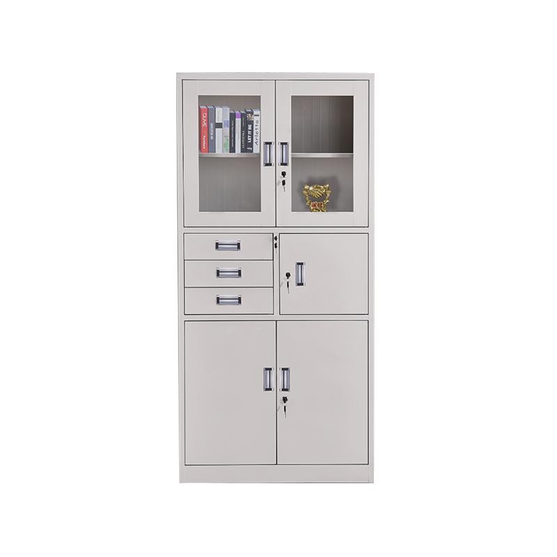 企诺 文件柜资料柜铁皮档案柜偏三斗柜850*390*1800mm厚度0.6mm QNGa11A1-05PA