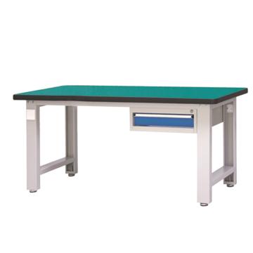 信高 重型工作台，1.8m 灰蓝 承载1吨 台面厚40mm (1抽屉承载100kg) E-XTG1875-1TG