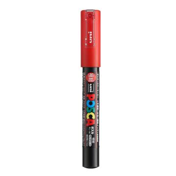 UNI 三菱POSCA马克笔极细0.7mm海报广告记号笔（10支/盒） PC-1M红色