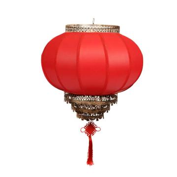 安赛瑞 灯笼仿羊皮装饰灯笼元旦新年酒店装饰户外大红灯笼 直径50cm 全红 701046