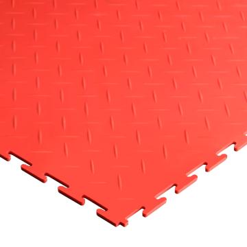 SIGCESS 方块地垫 50X50CM厚度5MM；明扣燕尾式 人字纹 红色