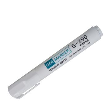 GEEMARKER 低氯无硫不锈钢记号笔-粗头工业标记笔2.0mm G-390白色