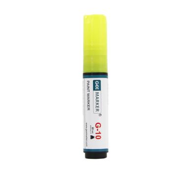 GEEMARKER 宽头油漆笔10mm 底涂笔地面墙面书写涂鸦彩绘油漆笔 G-10黄色