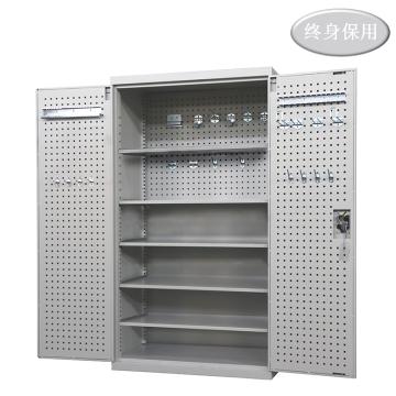 Raxwell 灰色双开门带挂板置物柜(五层板)尺寸(长×宽×高mm):1000×600×1800 RHST0018