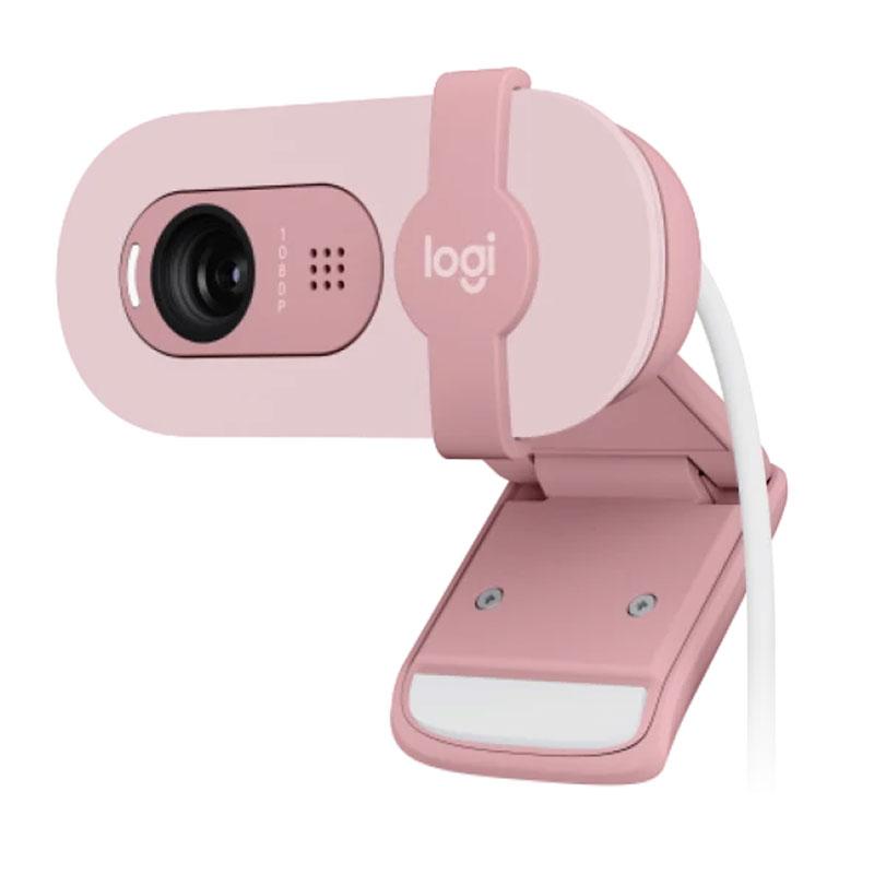 Logitech/罗技 网络摄像头 BRIO 90粉色 直播笔记本台式电脑 1080P