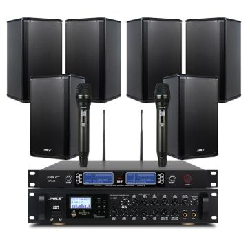 世林 会议音箱套装会议音响系统定阻功放+壁挂音响 AV-8820+BX-108*6+SH-28