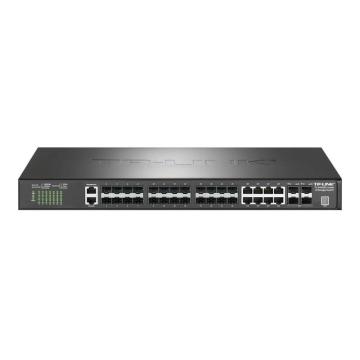 TP-LINK/普联 交换机万兆上联堆叠式三层网管交换机 24千兆光口+4个万兆光口 TL-SH5428F-Combo