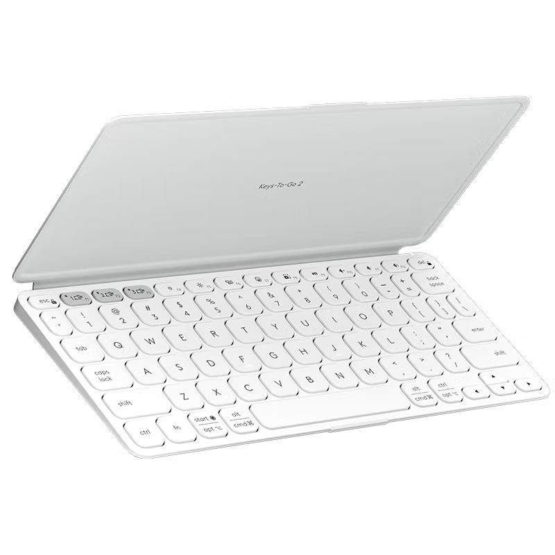 Logitech/罗技 无线蓝牙键盘 超薄便携 Keys-To-Go 2白色