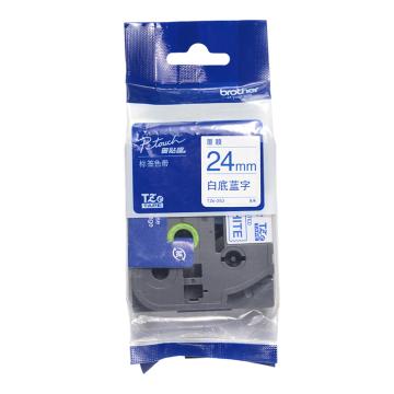 兄弟 标签色带白底/蓝字 24mm TZE-253