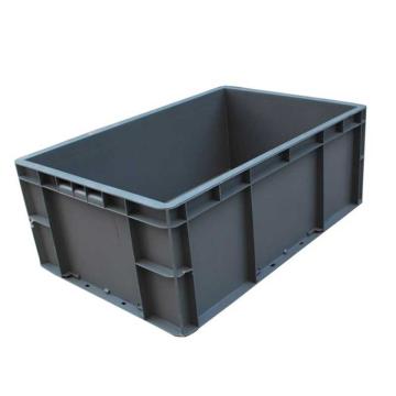 百盈塑料 塑料周转箱EU4622，外尺寸：600×400×230mm，灰色 BY105