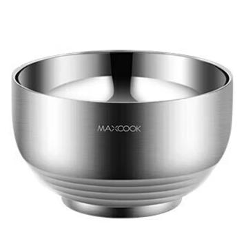 美厨 304不锈钢碗，口径13高7.5底径7.5cm 550ml MCWA601