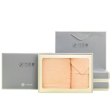竹印象 套巾礼盒节节高 （浴巾1条，毛巾1条，大方巾1条） 随机色（西瓜粉、灰蓝、浅棕、薄荷绿） zyx-03072