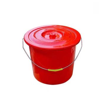 中锦科技 塑料桶 5L，红色，带盖