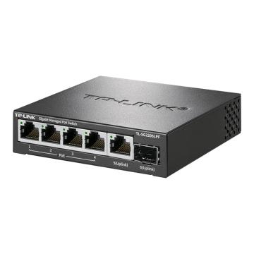 TP-LINK/普联 千兆POE交换机6口千兆POE交换机（1个光口） TL-SG2206LPF