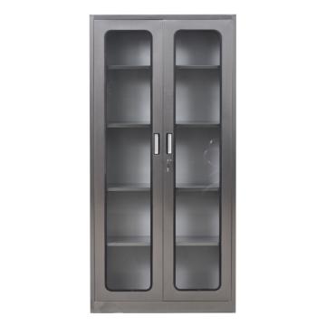 中阳 304不锈钢通玻器械柜文件柜900宽*390深*1800高 灰白色 钢板厚度为0.7mm ZYB-06