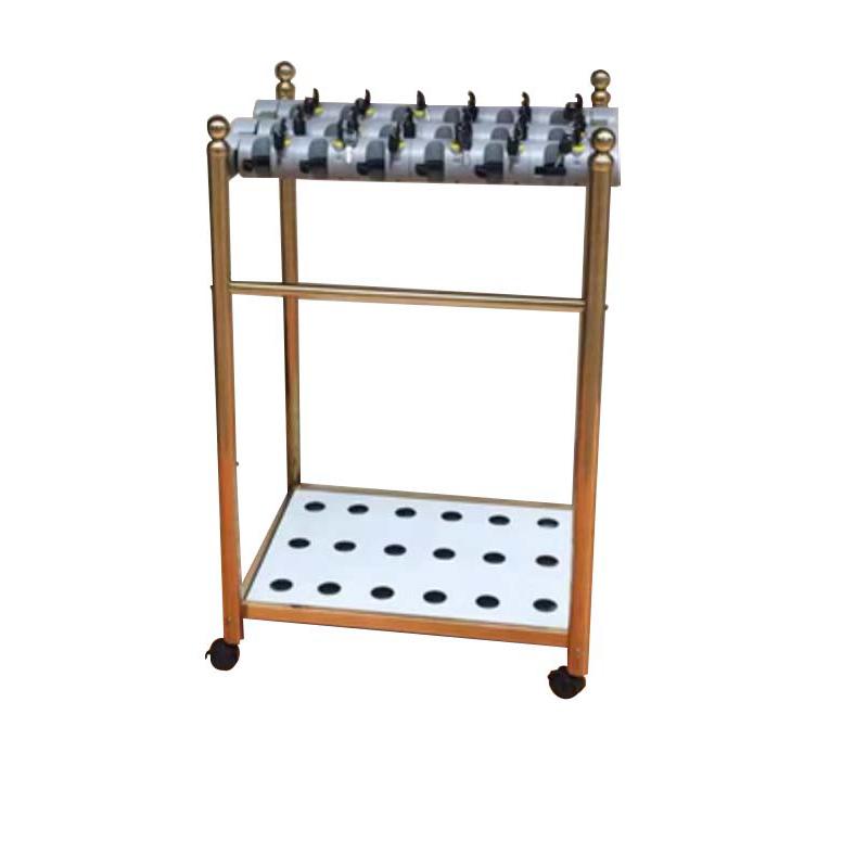 月桐 雨伞架钛金商用收纳架配伞常规款18头 57×50×90cm 锁孔宽2.5cm YT-XD0300