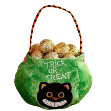 功成狮 万圣节讨糖袋丝绒黑猫15*25cm GFUD2437