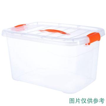 益美得 收纳箱透明带盖塑料（46×32×26cm）加大号40L YH6045