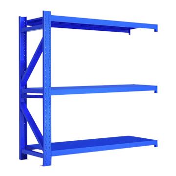 Raxwell 钢制层板货架副架3层，500kg，尺寸(长×宽×高mm)：2000×600×2000，蓝色，安装费另询 RHSL0536-S