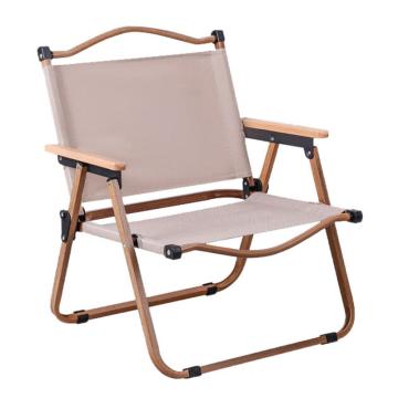 三极户外 户外露营便携椅52*43*63cm TP8872 中号木纹转印卡其色
