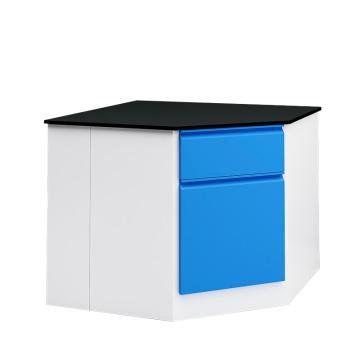 Raxwell 全钢实验台，尺寸:1000×1000×800mm，全钢转角柜1×1×0.8m，理化板台面 RHLB0006