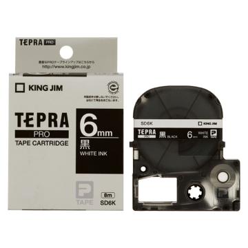 锦宫 标签色带白字黑底 6mm×8m（鲜艳色） SD6K