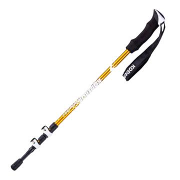 三极户外 户外铝合金直柄外锁伸缩登山杖135cm TP3912 黄色