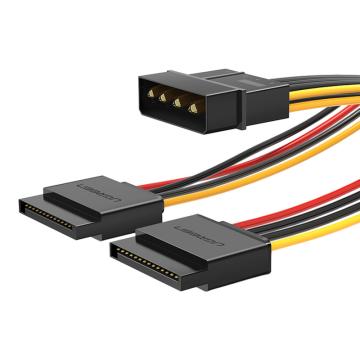 绿联 SATA 4Pin转15Pin一分二电源线0.2m US217（50398）