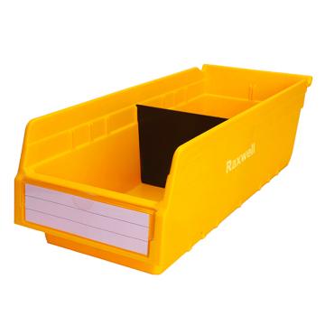 Raxwell 精益物料盒TK5215，外尺寸规格D×W×H(mm):500×200×150，全新料，黄色(标签牌1+标签纸1) RHSS4567